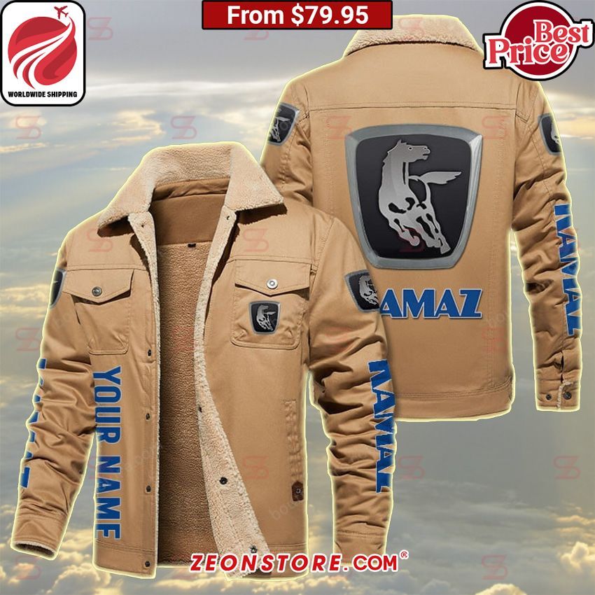 Kamaz Custom Fleece Leather Jacket Your face is glowing like a red rose