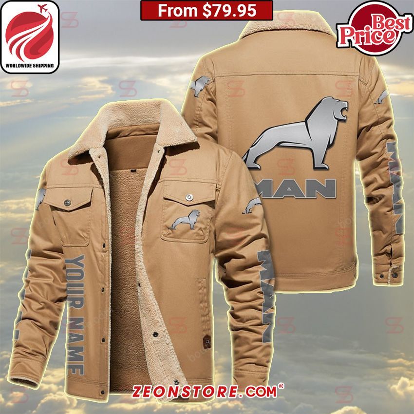 MAN Custom Fleece Leather Jacket Sizzling