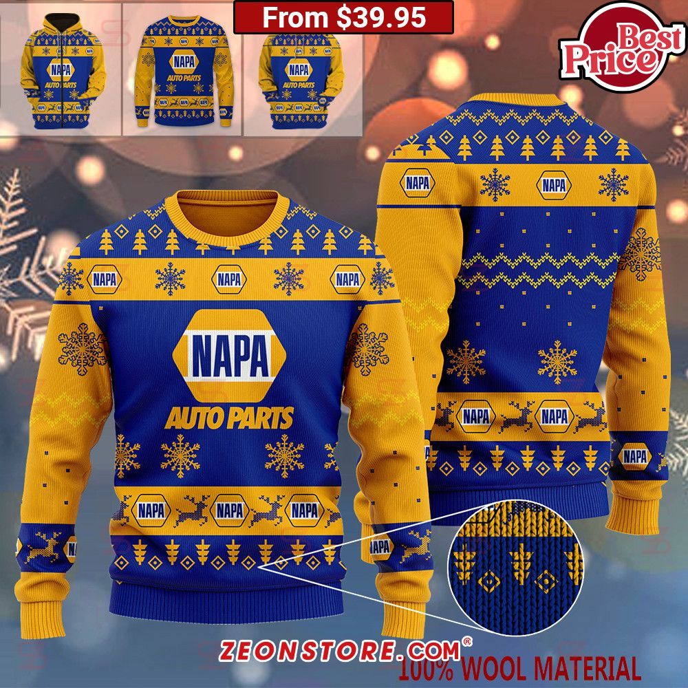 NAPA Auto Parts Christmas Sweater Two little brothers rocking together