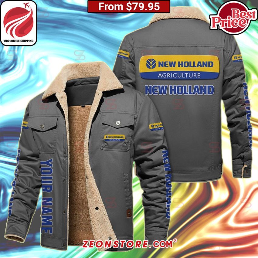 New Holland Fleece Leather Jacket Elegant picture.