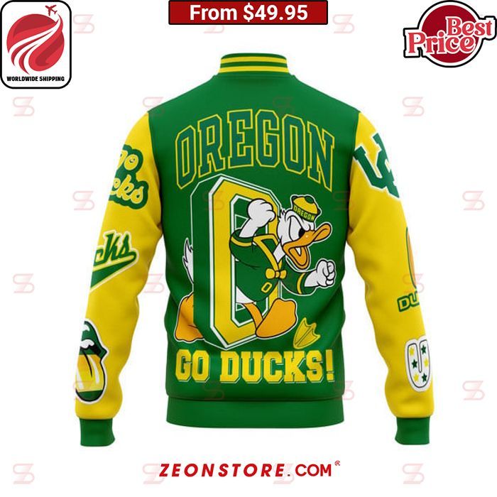 Oregon Ducks Go Ducks Baseball Jacket Handsome as usual