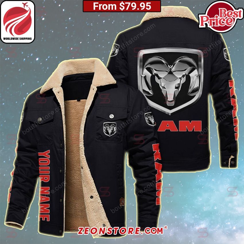 Ram Truck Custom Fleece Leather Jacket Wow! What a picture you click