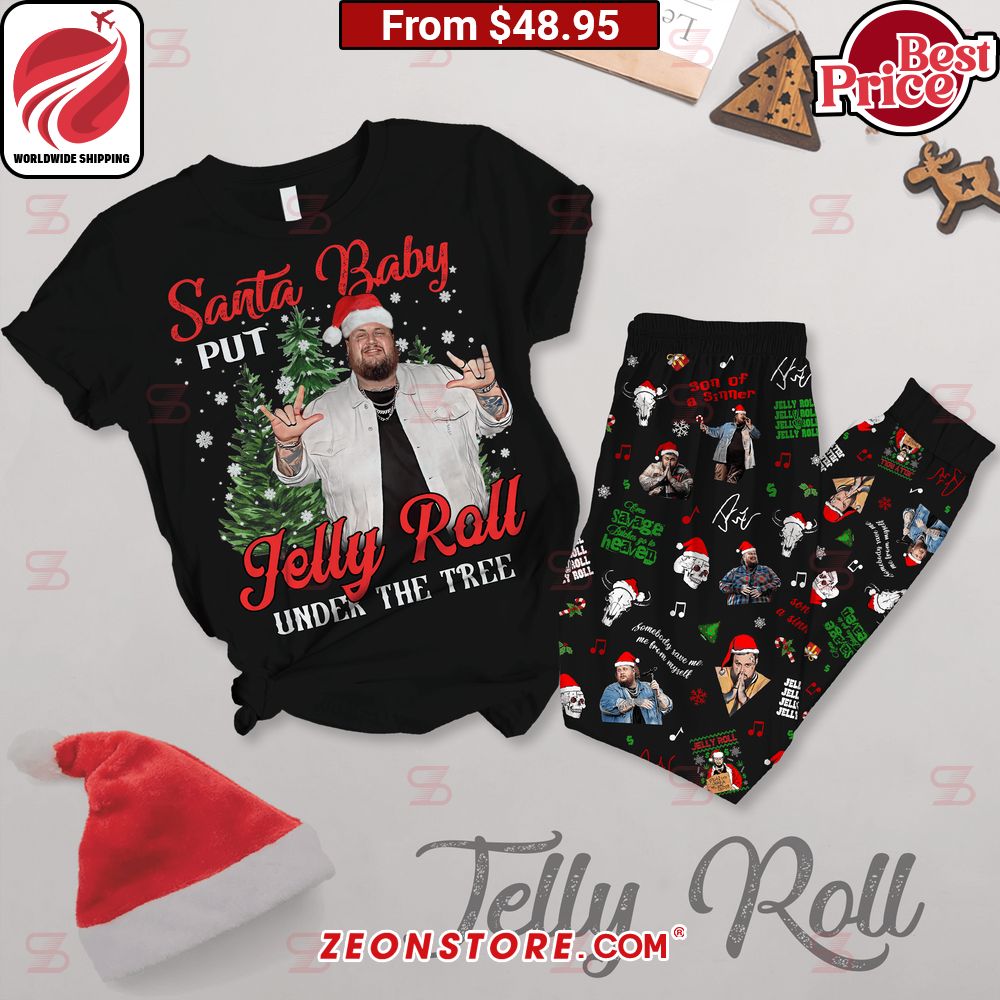 Santa Baby Put Jerry Roll Under the Tree Christmas Pajamas Set Stand easy bro
