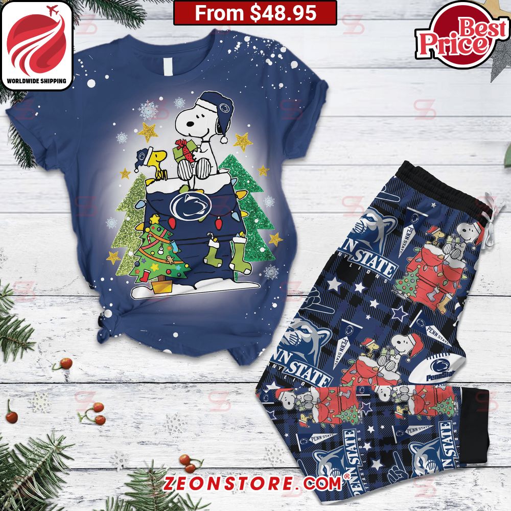 Snoopy Penn State Nittany Lions Christmas Pajamas Set Best click of yours