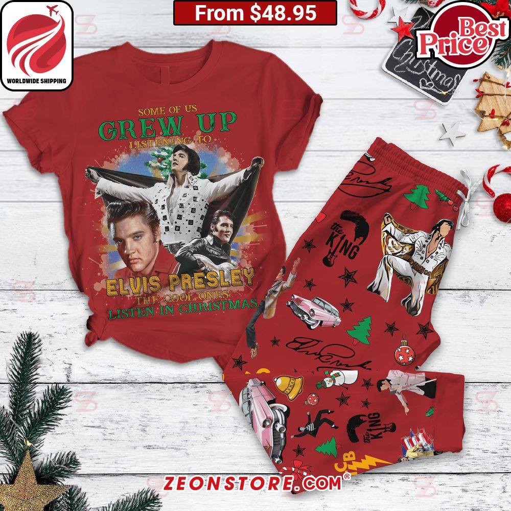some of us grew up listening to elvis presley the cool ones listen in christmas pajamas set 1 471.jpg