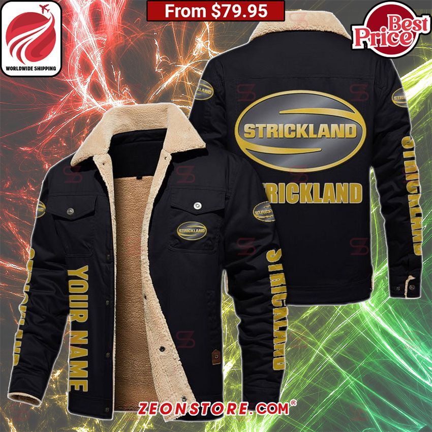 Strickland Fleece Leather Jacket Cool look bro