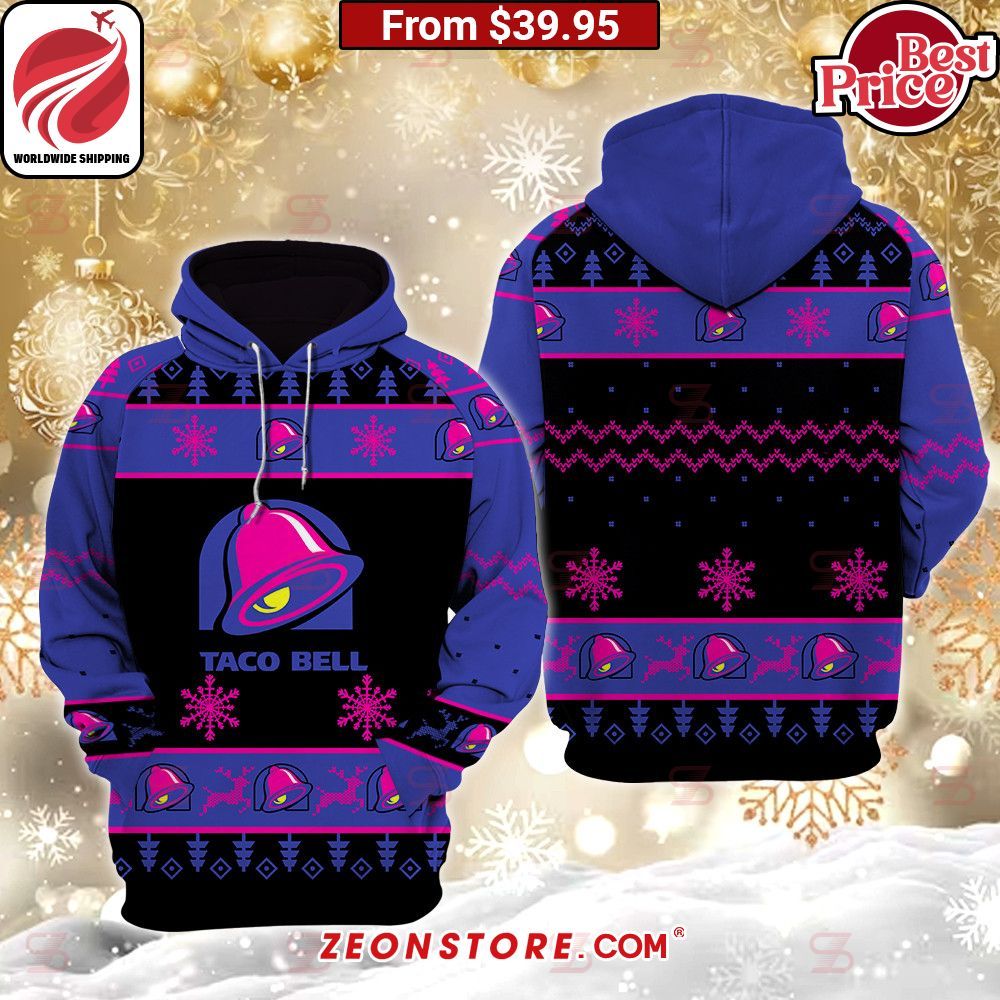 Taco Bell Christmas Sweater Beauty is power; a smile is its sword.
