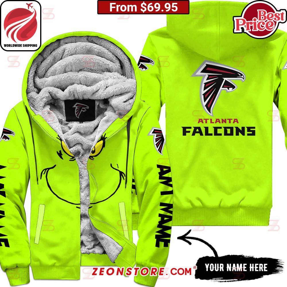 The Grinch Mask Atlanta Falcons Fleece Hoodie You look fresh in nature