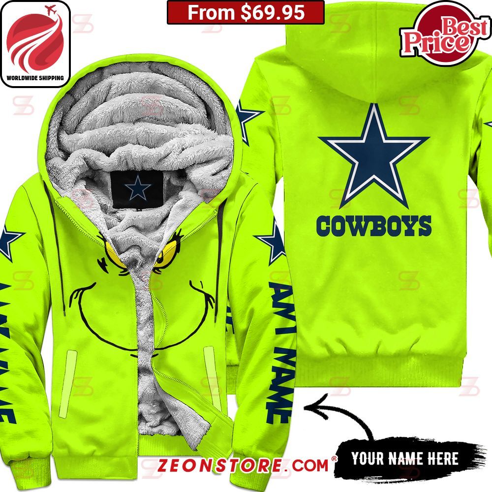 The Grinch Mask Dallas Cowboys Fleece Hoodie It is more than cute