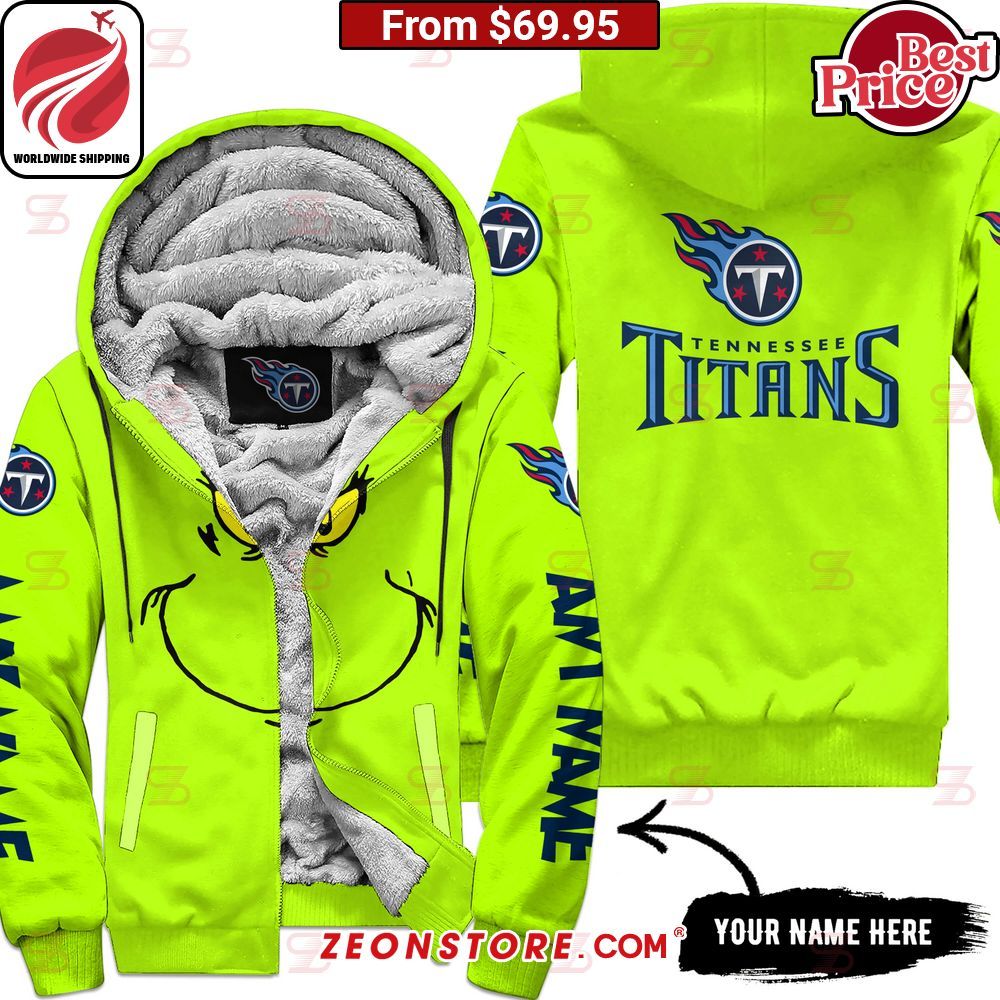 The Grinch Mask Tennessee Titans Fleece Hoodie You look cheerful dear