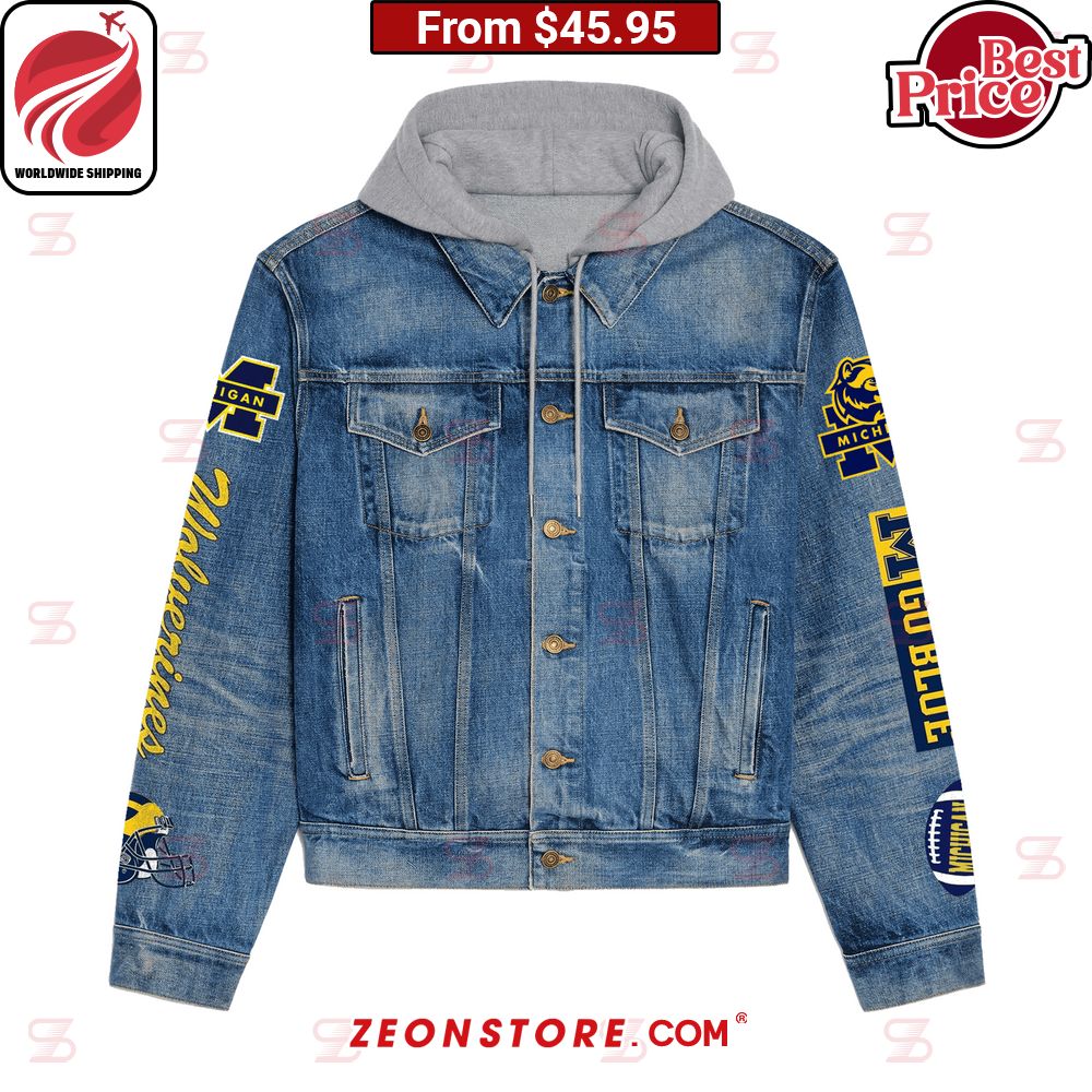 to the world is just football but to me michigan wolverines is the world hooded denim jacket 2 390.jpg