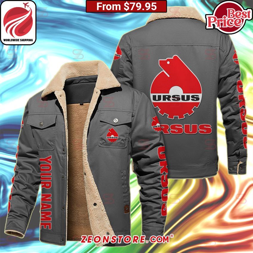 Ursus Fleece Leather Jacket Stunning