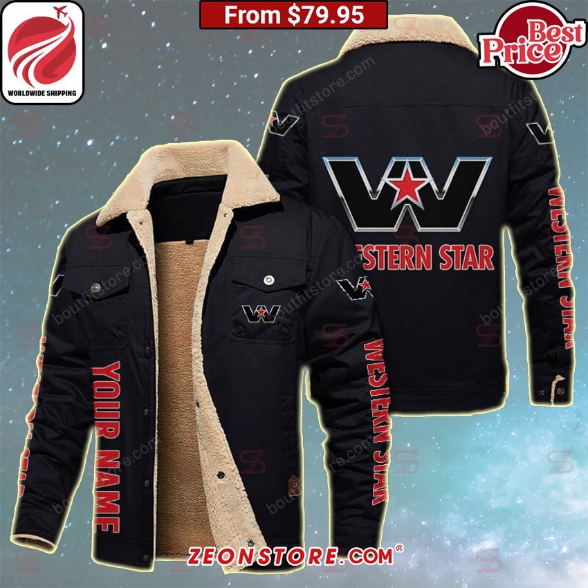 Western Star Custom Fleece Leather Jacket Nice shot bro