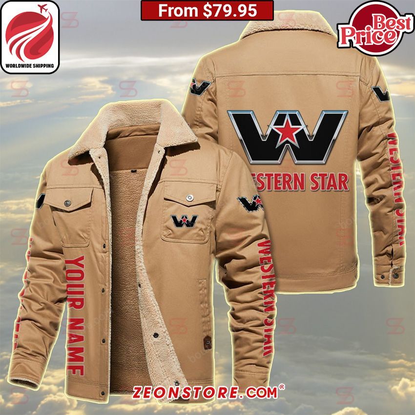 Western Star Custom Fleece Leather Jacket Nice place and nice picture